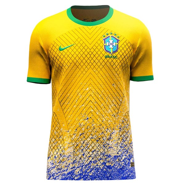 Tailandia Camiseta Brasil Replica Primera Ropa 2022 Amarillo